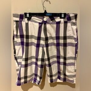 Urban Heritage Purple Plaid Shorts - Size 34
